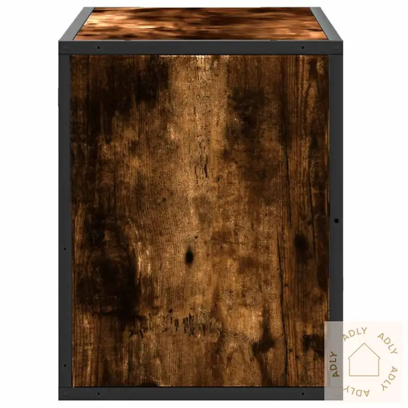 Tv-Benk Røkt Eik 80X31X39,5 Cm Konstruert Tre Og Metall