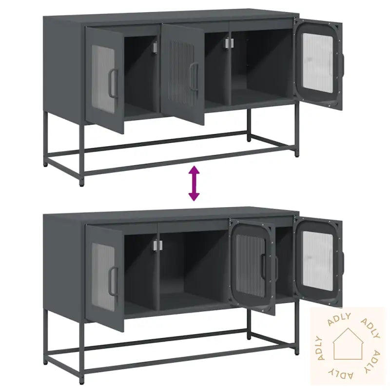 Tv-Skap Antrasitt 100,5X39X60,5 Cm Kaldvalset Stål