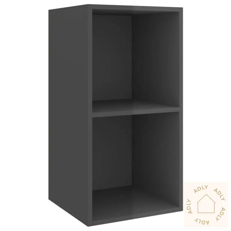 Vegghengte Tv-Benker 4 Stk Høyglans Grå Konstruert Tre