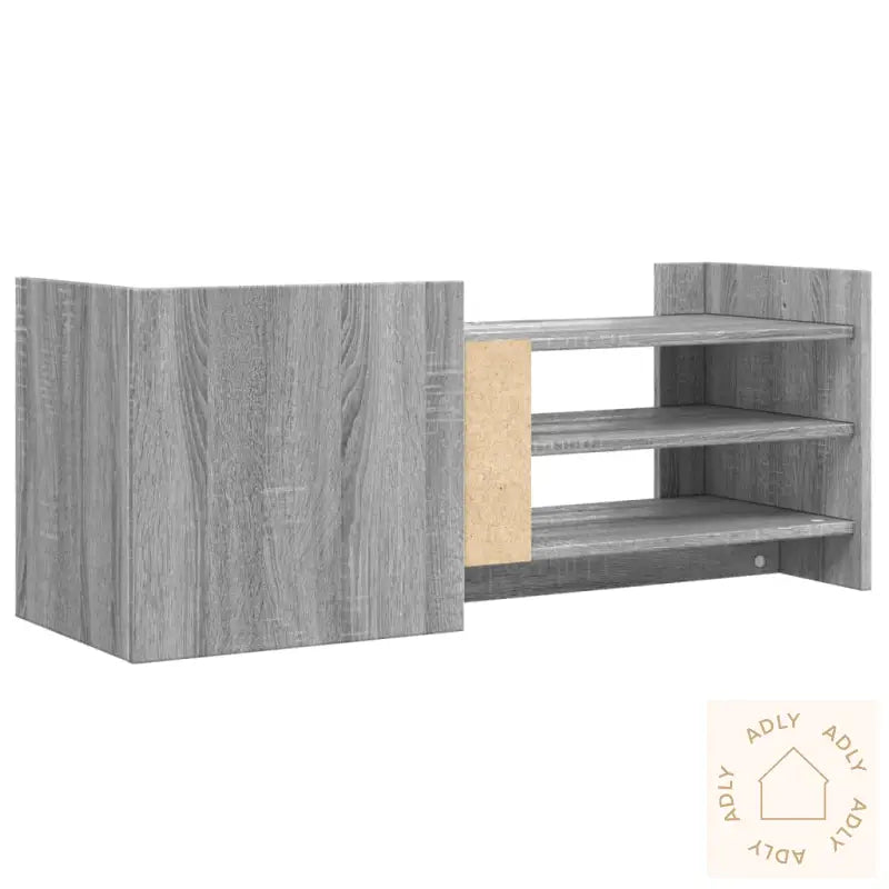 Tv-Benk Grå Sonoma 100X35X40 Cm Konstruert Tre