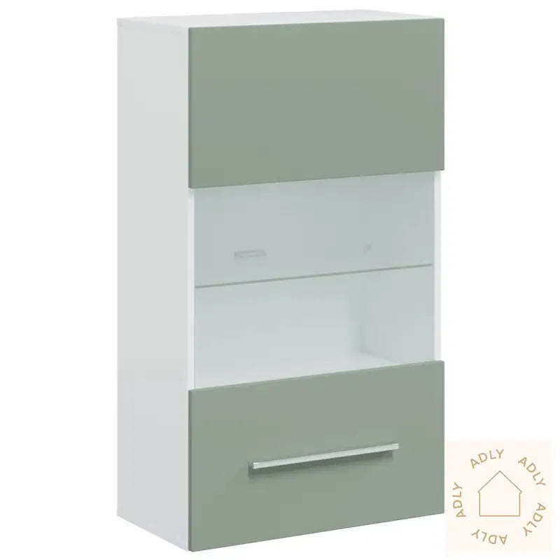 Tv-Enheter Med Led 5 Deler Olivengrønn Konstruert Tre