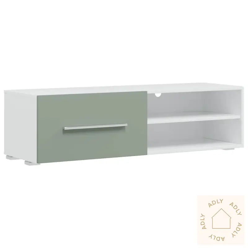 Tv-Enheter Med Led 5 Deler Olivengrønn Konstruert Tre