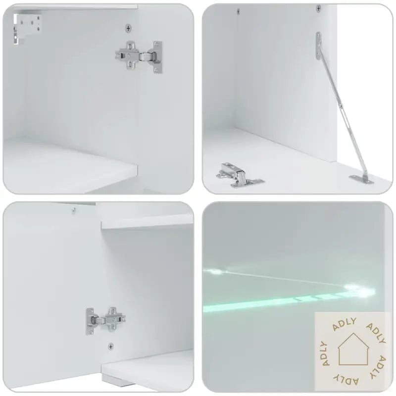 Tv-Enheter Med Led 5 Deler Olivengrønn Konstruert Tre