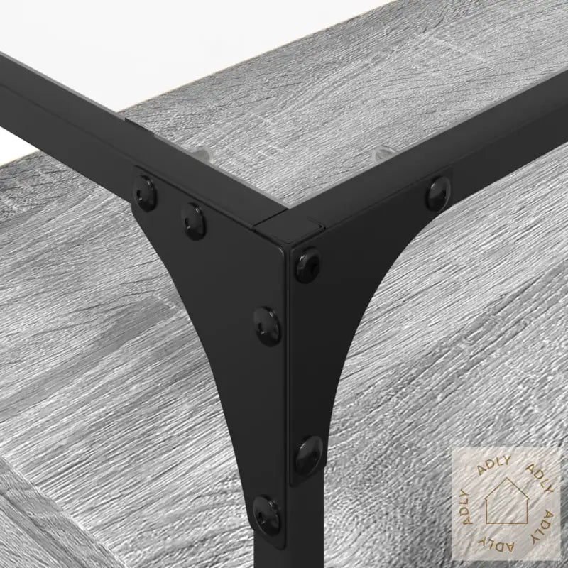 Tv-Benk Med Glasstopp Grå Sonoma 80X35X51 Cm Konstruert Tre