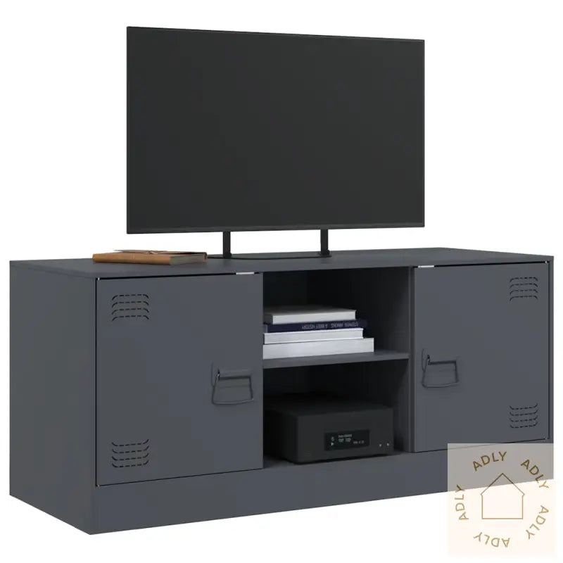 Tv-Benk Antrasitt 99X39X44 Cm Stål