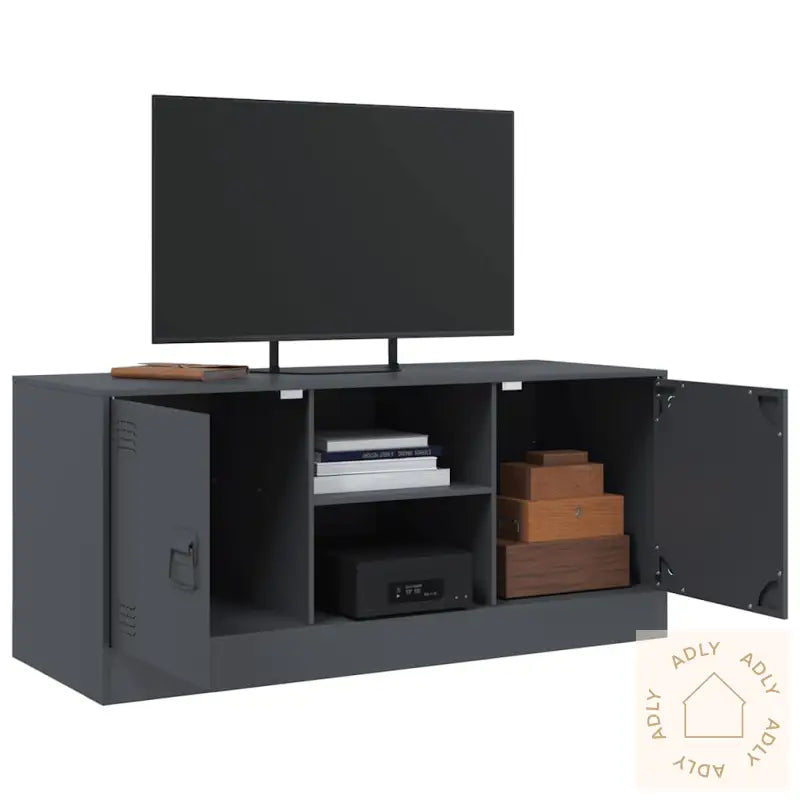 Tv-Benk Antrasitt 99X39X44 Cm Stål