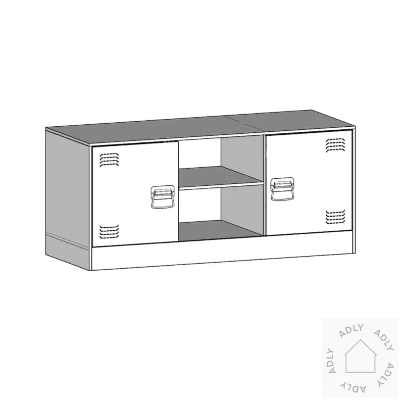 Tv-Benk Antrasitt 99X39X44 Cm Stål