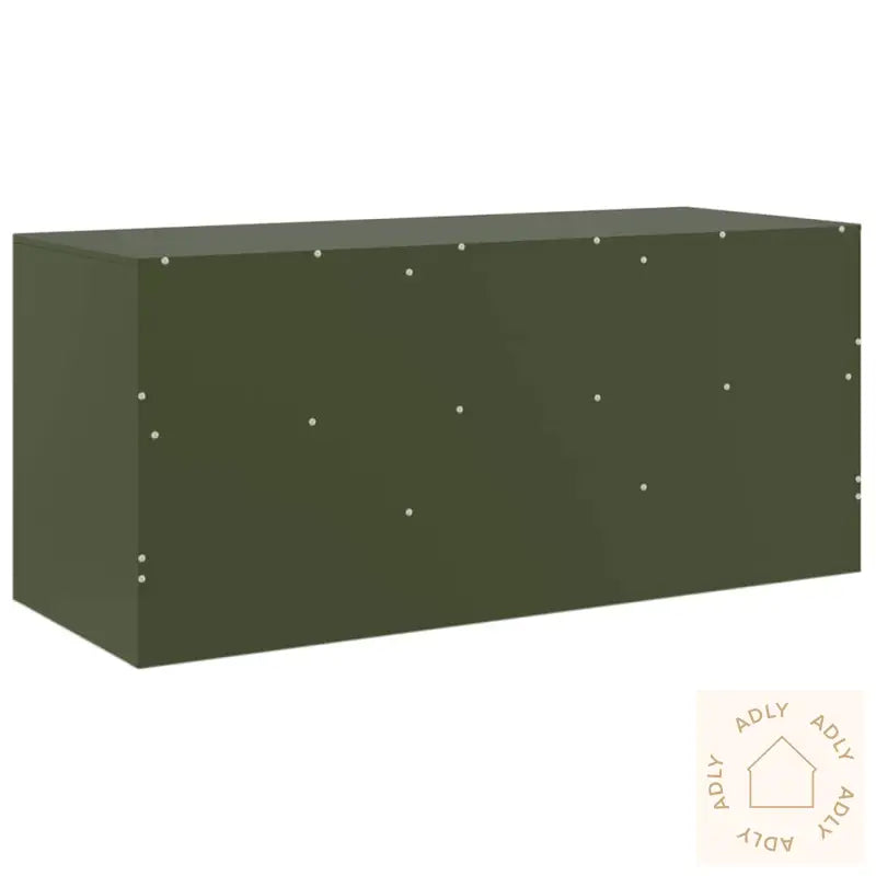 Tv-Benk Olivengrønn 99X39X44 Cm Stål