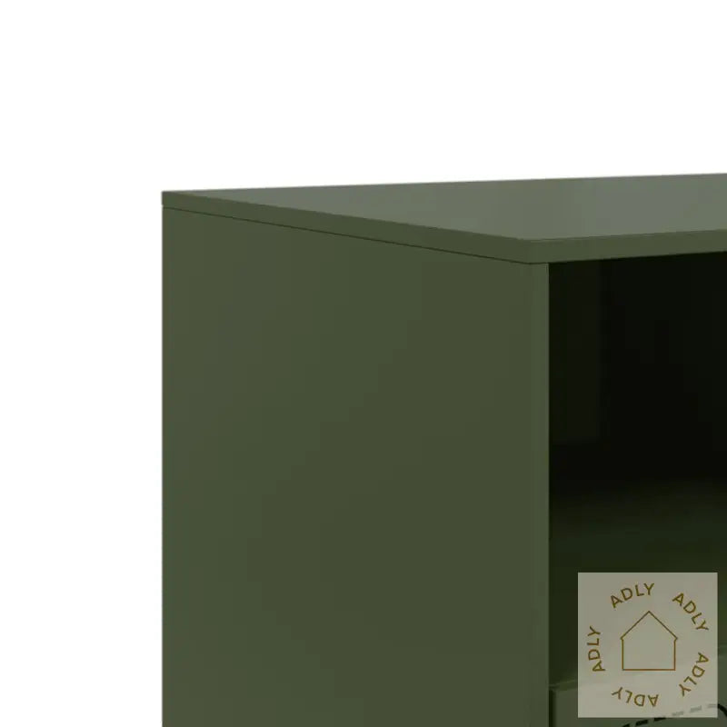 Tv-Benk Olivengrønn 99X39X44 Cm Stål
