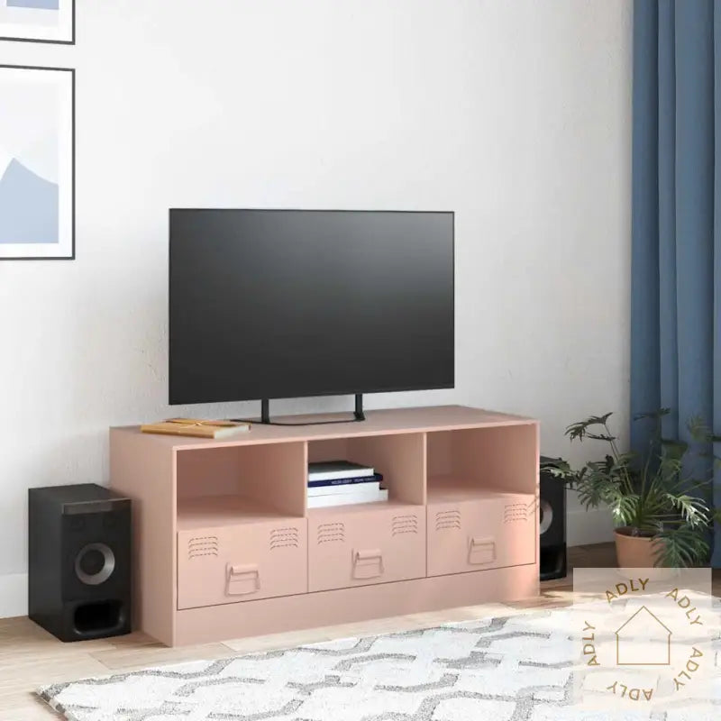 Tv-Benk Rosa 99X39X44 Cm Stål
