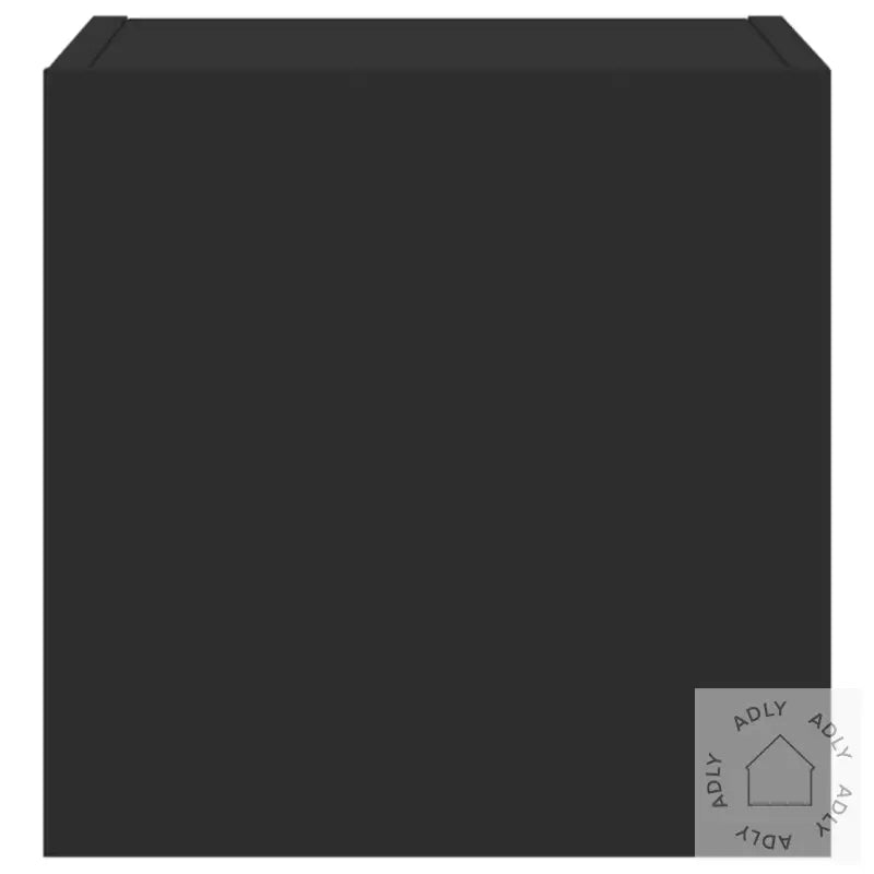 Vegghengt Tv-Benk Med Led Svart 30,5X35X30 Cm