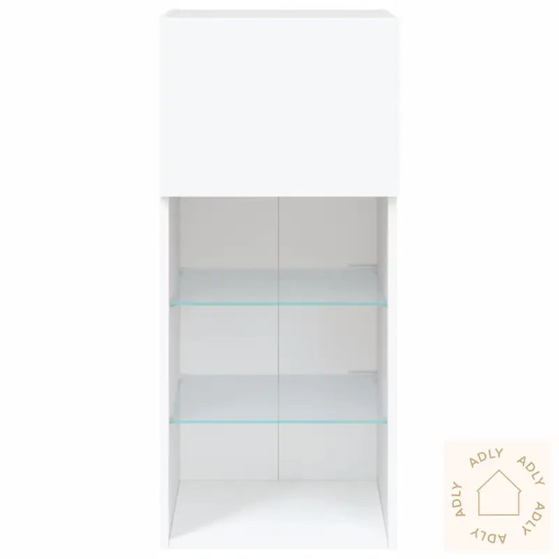 Tv-Benk Med Led-Lys Hvit 40,5X30X90 Cm