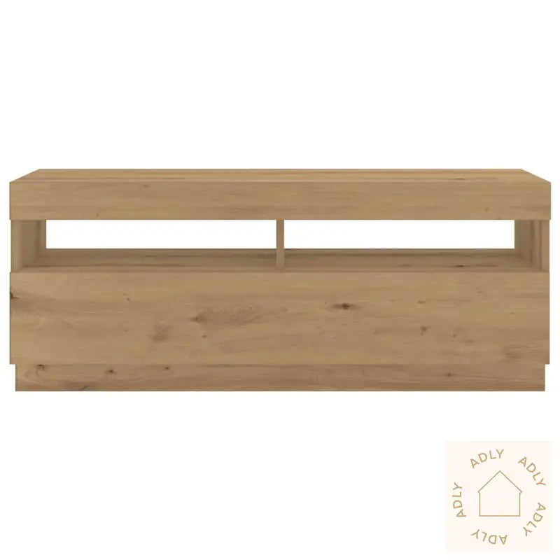 Tv-Benk Med Led-Lys Artisan Eik 300X35X40 Cm Konstruert Tre