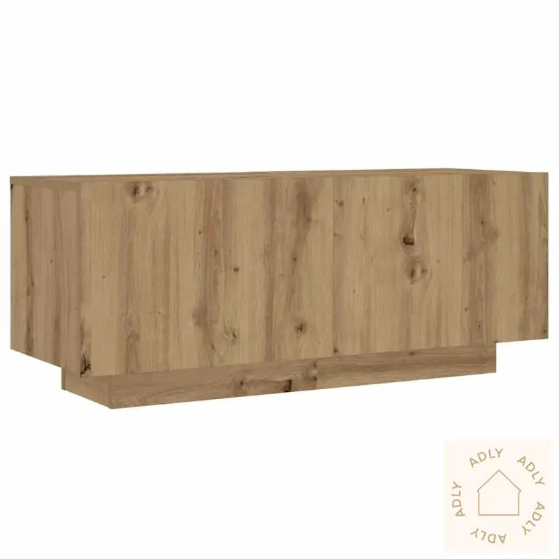 Tv-Benk Med Led-Lys Artisan Eik 200X35X40 Cm Konstruert Tre
