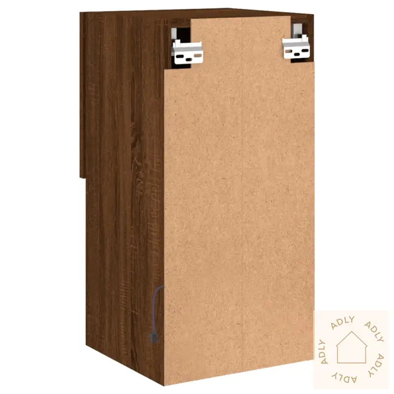 Tv-Benk Med Led-Lys Brun Eik 30,5X30X60 Cm