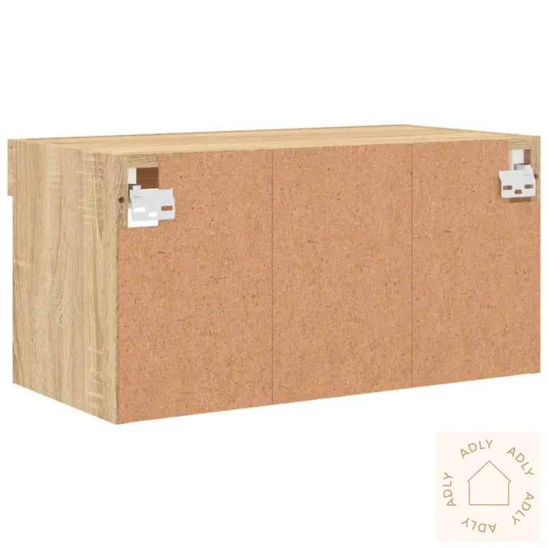 Tv-Benk Med Led Sonoma Eik 60X30X30 Cm