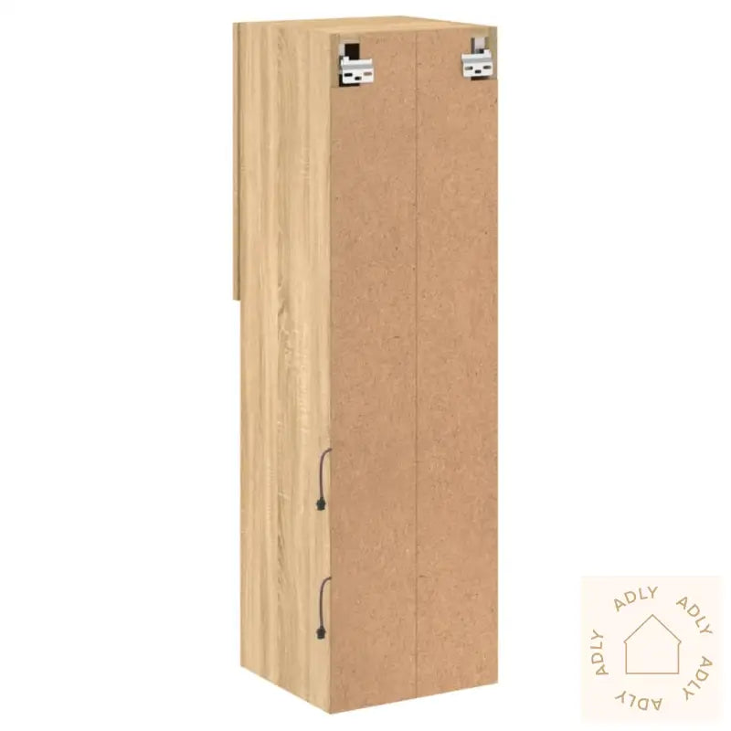 Tv-Benker Med Led-Lys 2 Stk Sonoma Eik 30,5X30X102 Cm