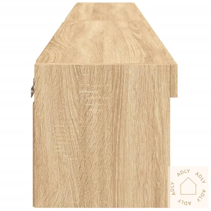 Tv-Benk Med Led 2 Stk Sonoma Eik 80X30X30 Cm