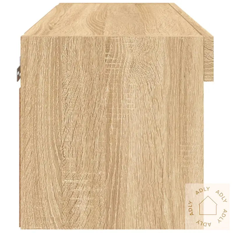 Tv-Benk Med Led Sonoma Eik 60X30X30 Cm