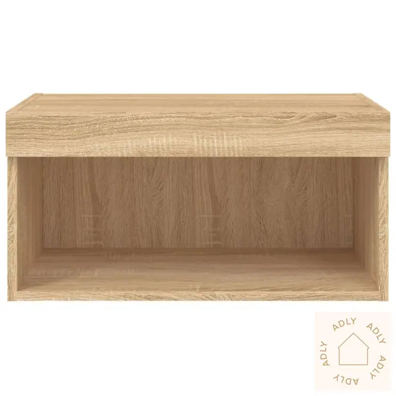 Tv-Benk Med Led Sonoma Eik 60X30X30 Cm