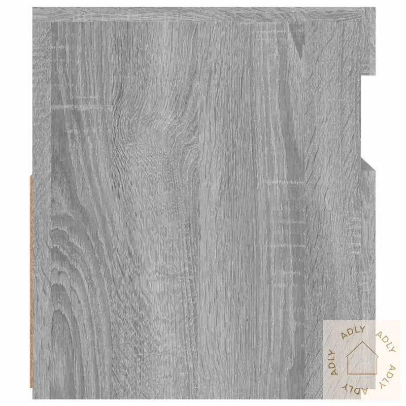 Tv-Benk Med Led-Lys Grå Sonoma 90X35X40 Cm