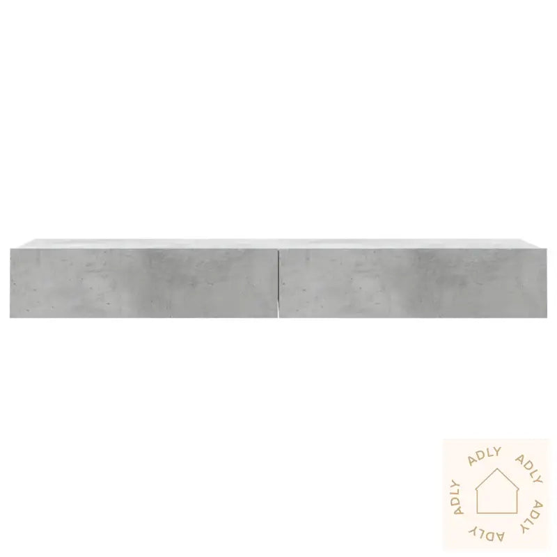 Tv-Benker Med Led-Lys 2 Stk Betonggrå 60X35X15,5 Cm‑