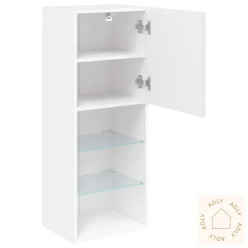 Tv-Benk Med Led-Lys Hvis 40,5X30X102 Cm