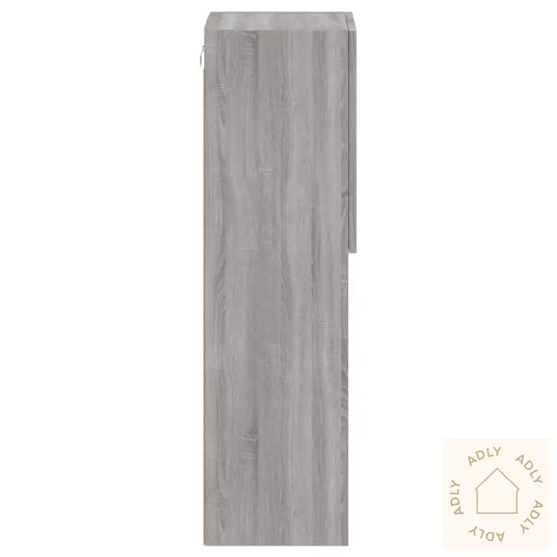 Tv-Benker Med Led-Lys 2 Stk Grå Sonoma 30,5X30X102 Cm