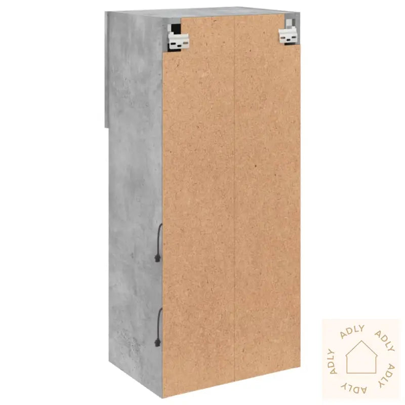Tv-Benk Med Led-Lys Betonggrå 40,5X30X90 Cm