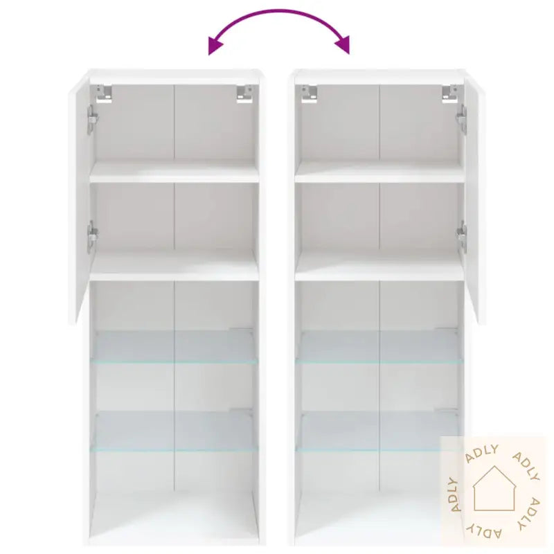 Tv-Benk Med Led-Lys Hvis 40,5X30X102 Cm