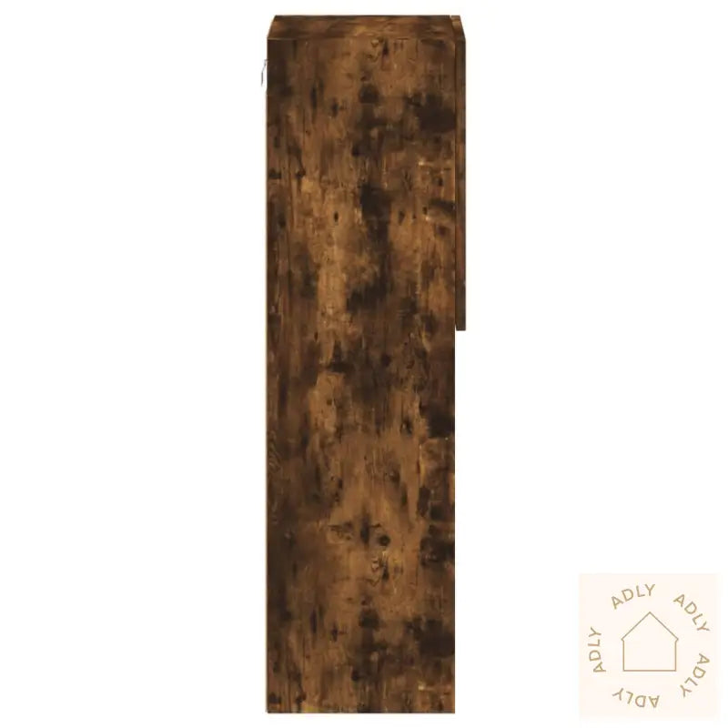 Tv-Benk Med Led-Lys Røkt Eik 30,5X30X102 Cm