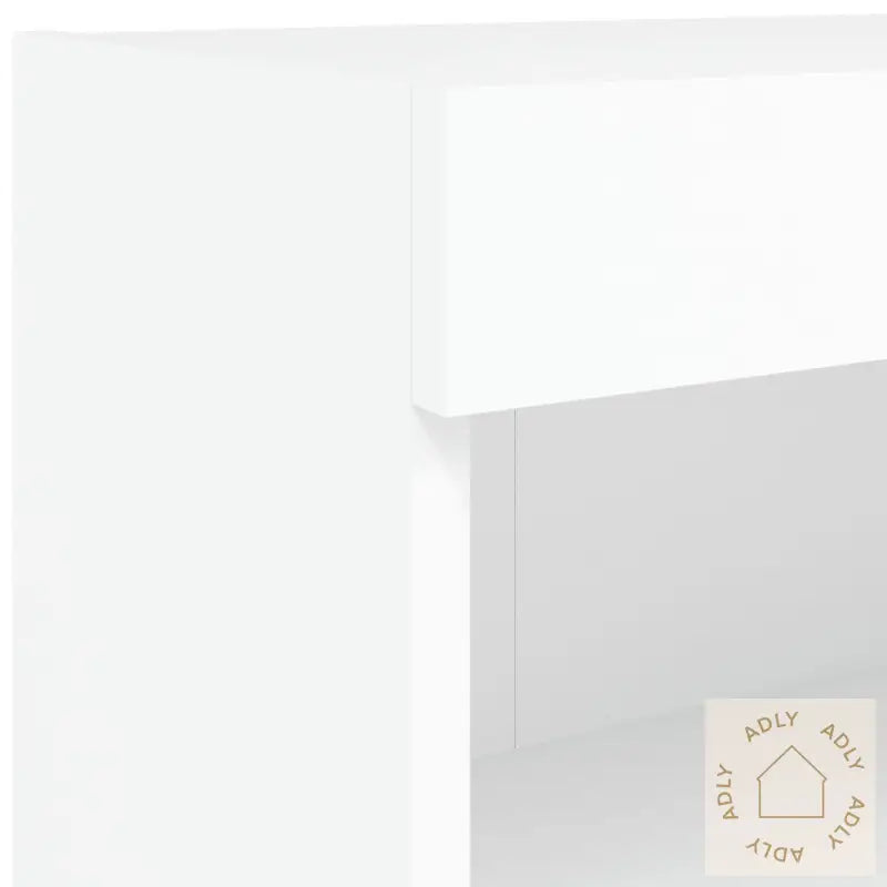 Tv-Benker Med Led-Lys 2 Stk Hvit 80X30X30 Cm