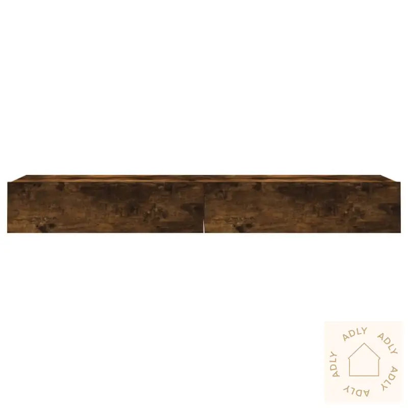 Tv-Benker Med Led-Lys 2 Stk Røkt Eik 60X35X15,5 Cm