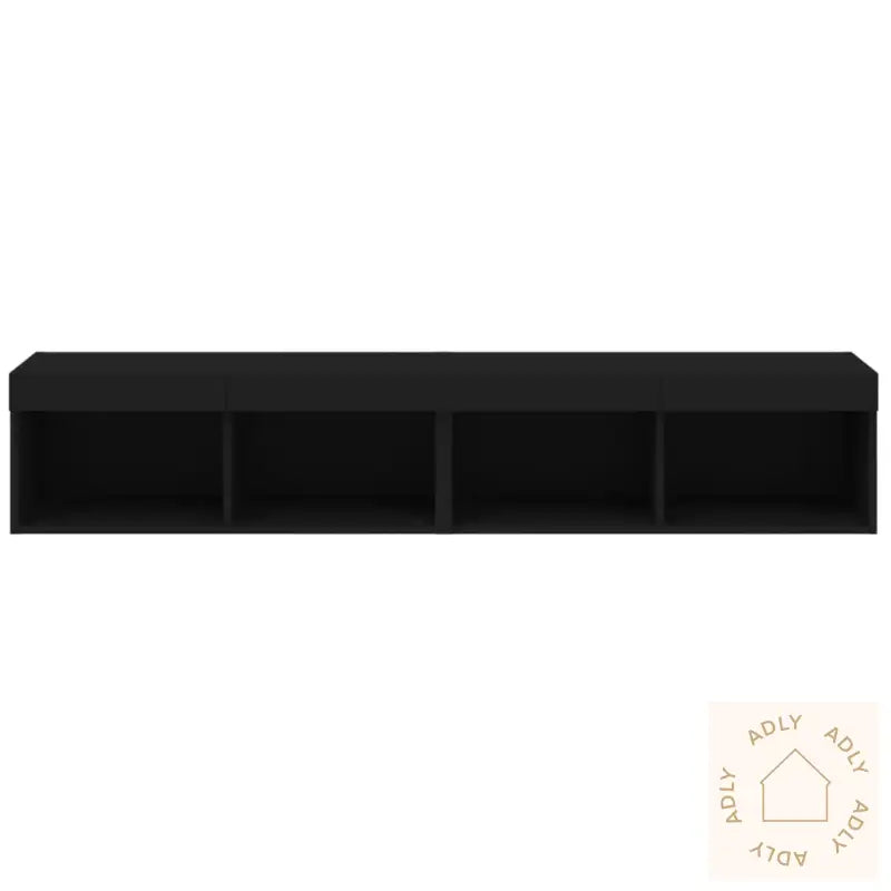 Tv-Benker Med Led-Lys 2 Stk Svart 80X30X30 Cm