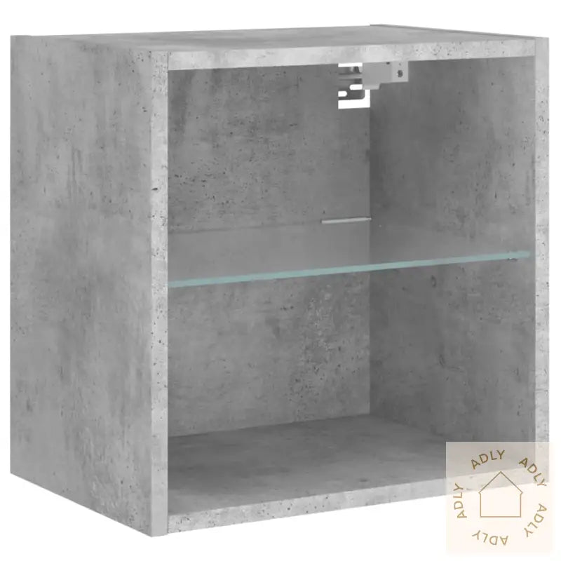 Nattbord Med Led Veggmontert Betonggrå