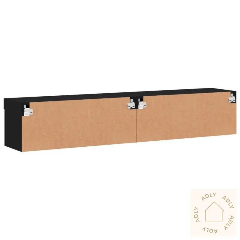 Tv-Benker Med Led-Lys 2 Stk Svart 80X30X30 Cm