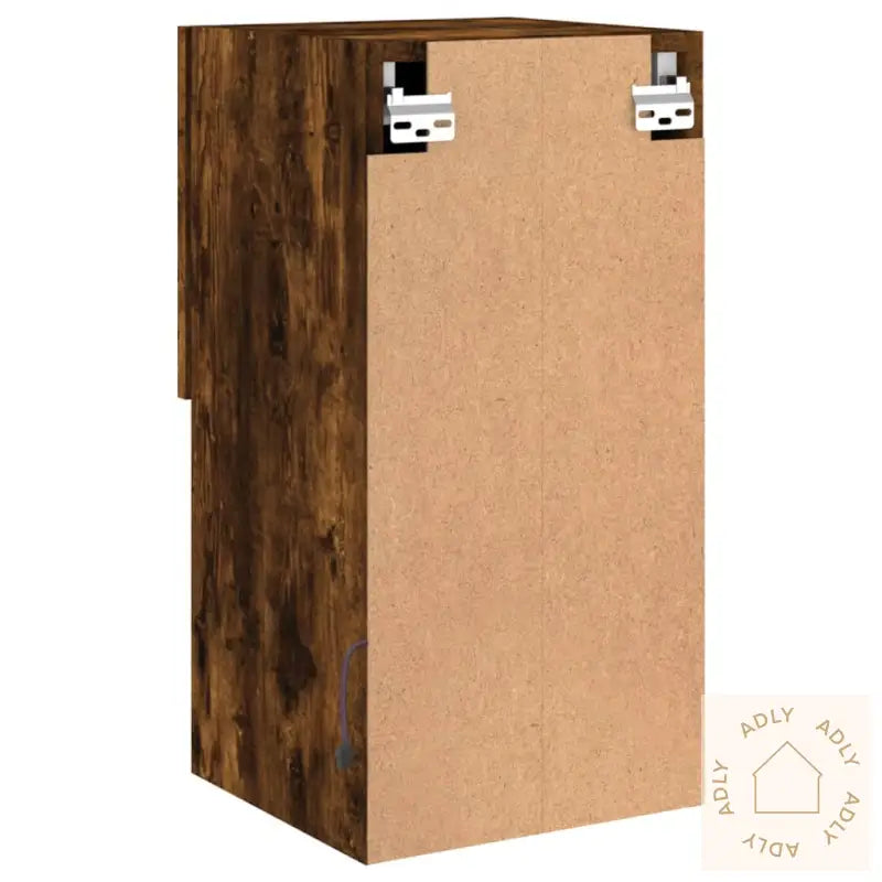 Tv-Benk Med Led-Lys Røkt Eik 30,5X30X60 Cm