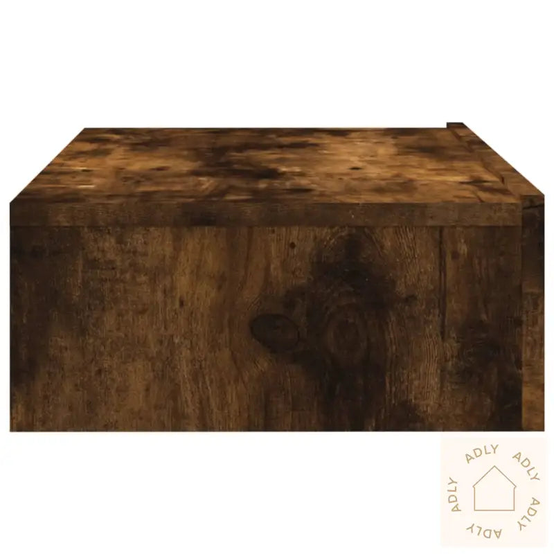 Tv-Benk Med Led-Lys Røkt Eik 60X35X15,5 Cm