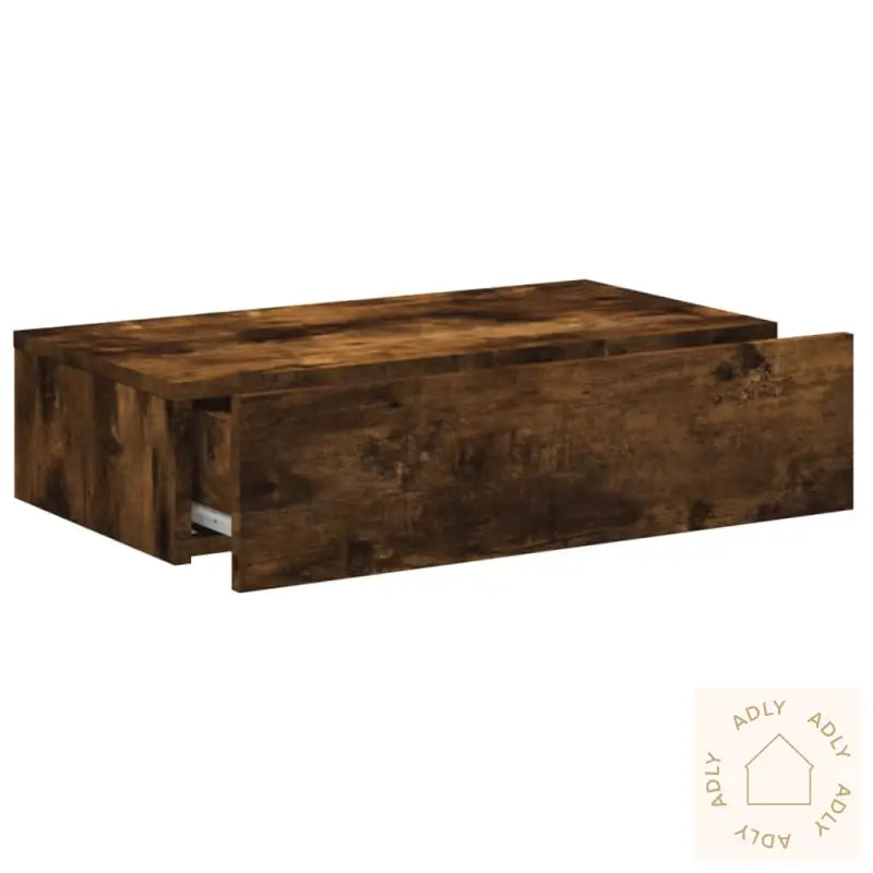 Tv-Benk Med Led-Lys Røkt Eik 60X35X15,5 Cm