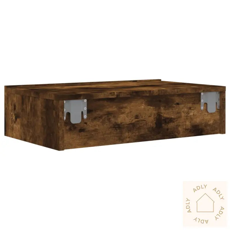 Tv-Benk Med Led-Lys Røkt Eik 60X35X15,5 Cm