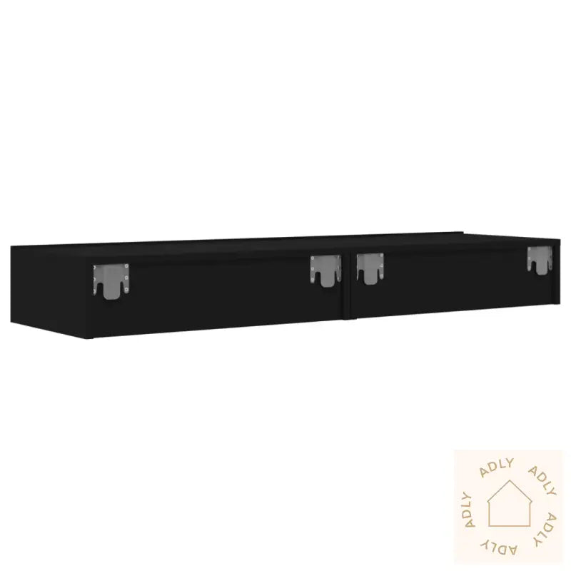 Tv-Benker Med Led-Lys 2 Stk Svart 60X35X15,5 Cm