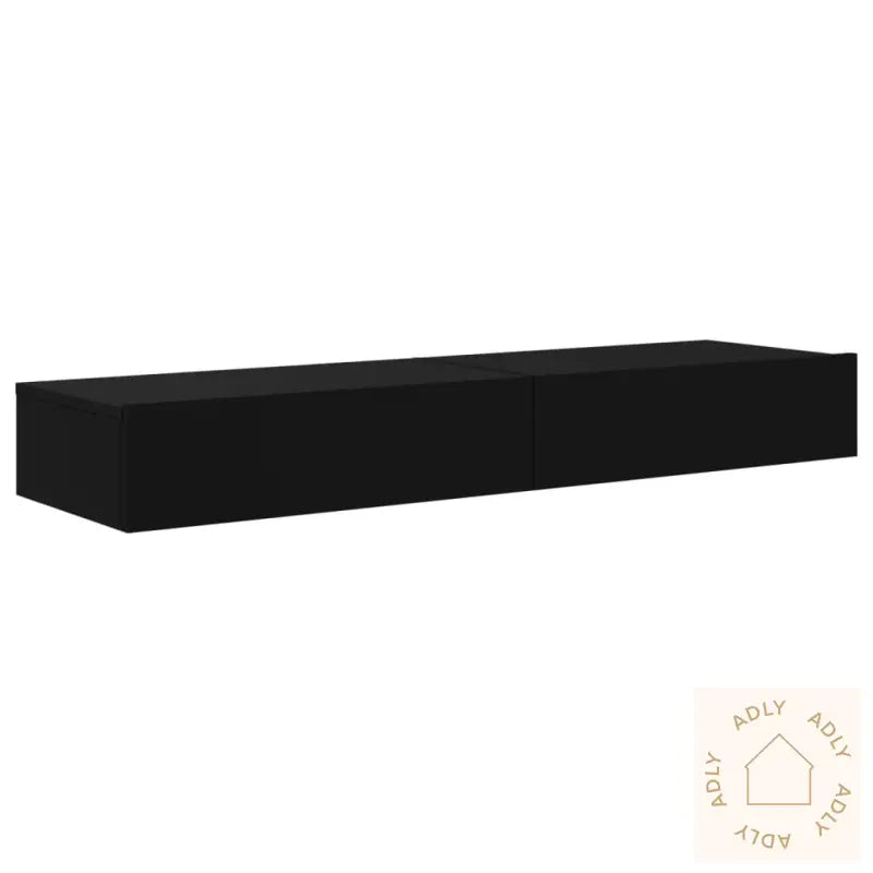 Tv-Benker Med Led-Lys 2 Stk Svart 60X35X15,5 Cm