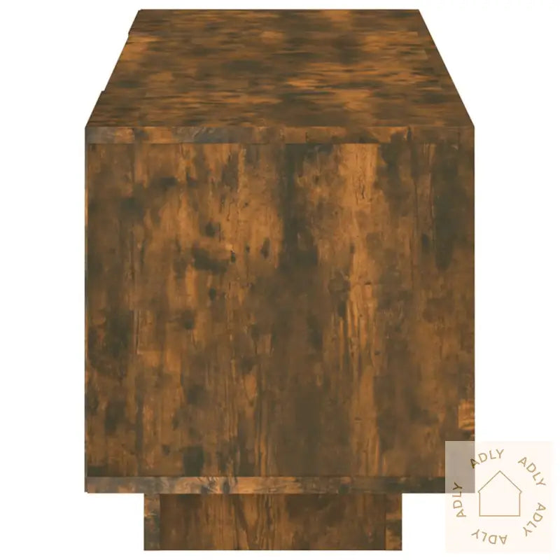 Tv-Benk Med Led-Lys Røkt Eik 160X35X40 Cm