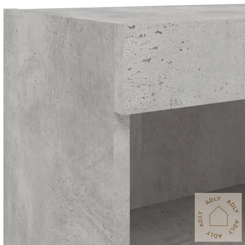 Tv-Benk Med Led-Lys Betonggrå 80X30X30 Cm