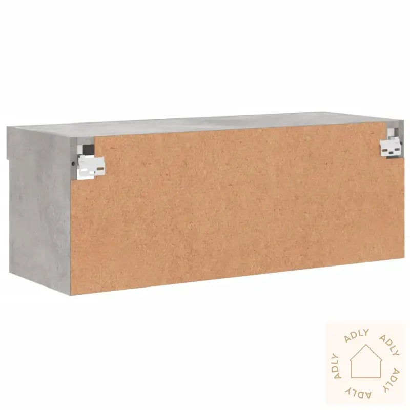 Tv-Benk Med Led-Lys Betonggrå 80X30X30 Cm