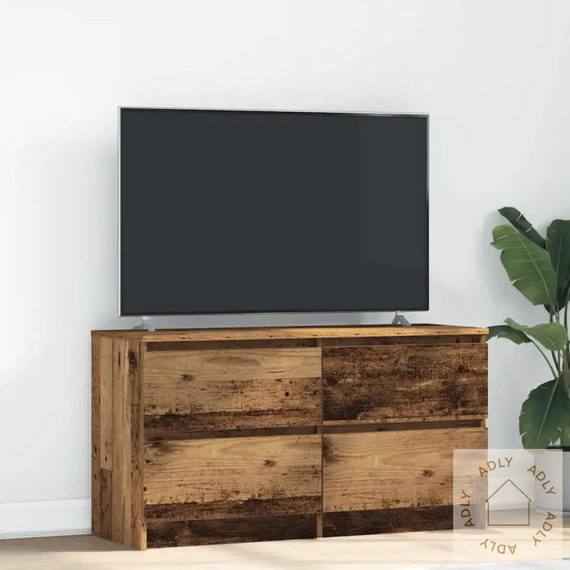 Tv-Benk Gammelt Tre 100X35X54 Cm Konstruert Tre