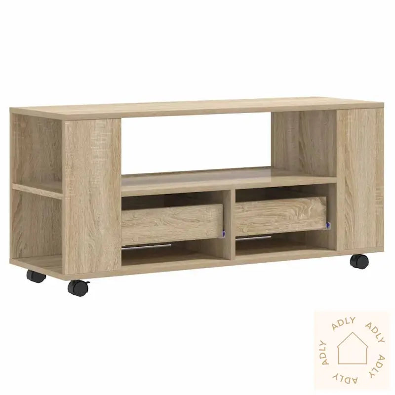 Tv-Benk Sonoma Eik 102X34,5X43 Cm Konstruert Tre