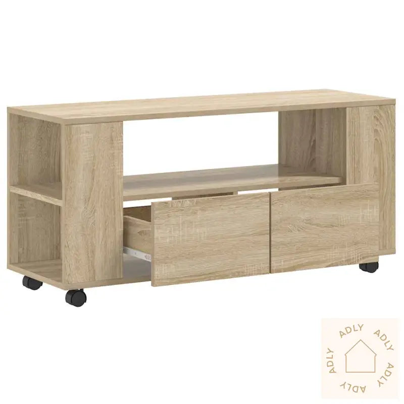 Tv-Benk Sonoma Eik 102X34,5X43 Cm Konstruert Tre