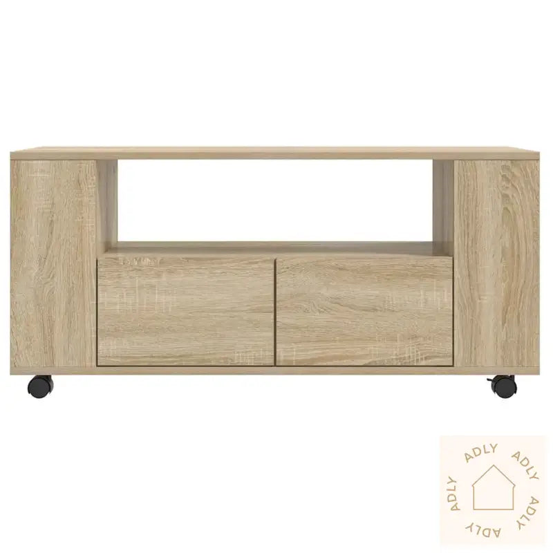 Tv-Benk Sonoma Eik 102X34,5X43 Cm Konstruert Tre