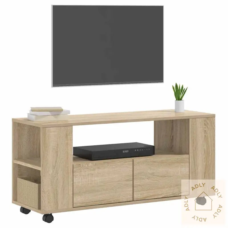 Tv-Benk Sonoma Eik 102X34,5X43 Cm Konstruert Tre